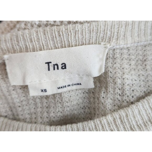 Tna Sweater Womens XS Wool Blend Alpaca Pullover Crewneck Lightweight Casual - Picture 4 of 5